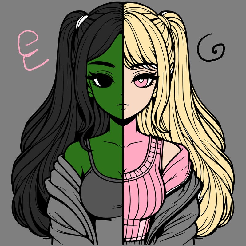 realistic girl split