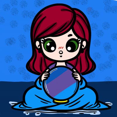 girl with a glowing orb