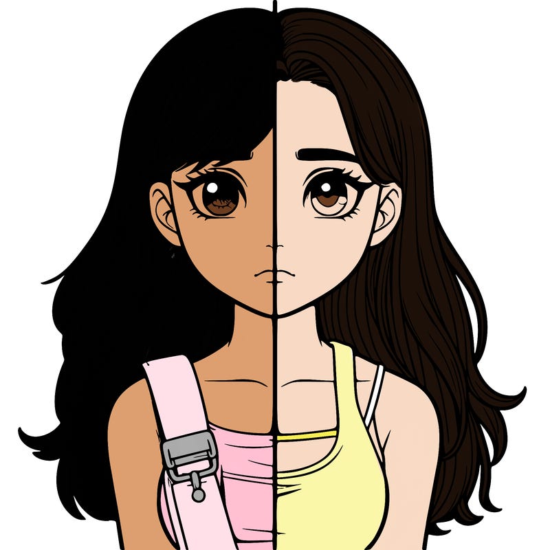 realistic girl split