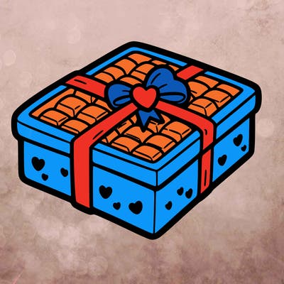 a box of chocolate for valentines day