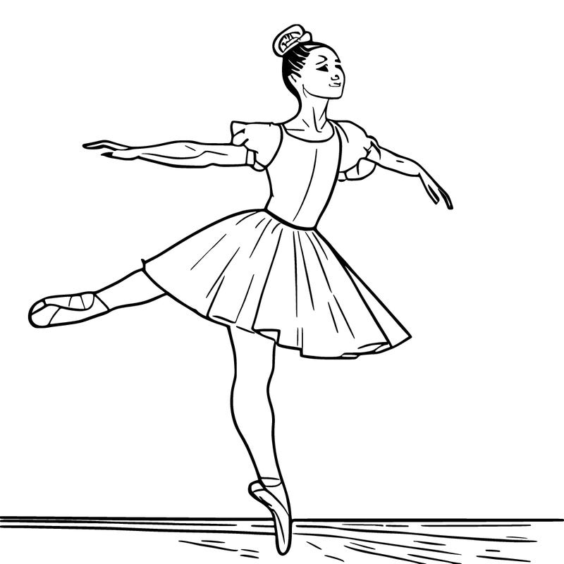 ballet girl with pointe shoes