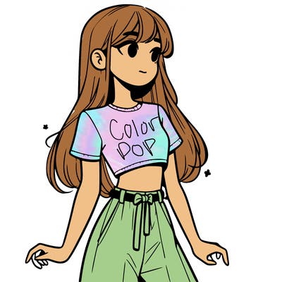 girl in a cute crop top