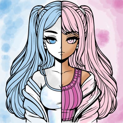 realistic girl split
