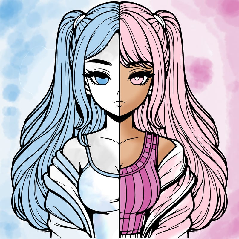realistic girl split