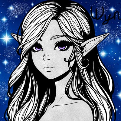 elf girl realistic dark fantasy