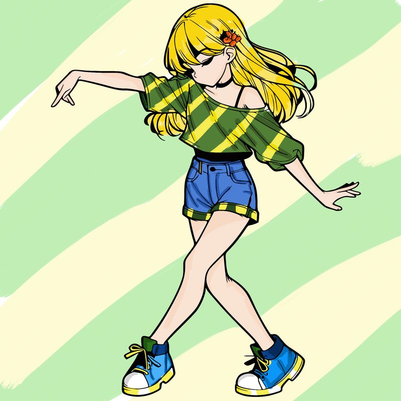 realistic girl danceing