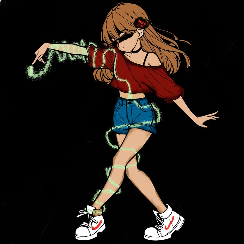 realistic girl danceing