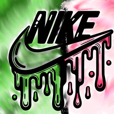 dripping nike logo