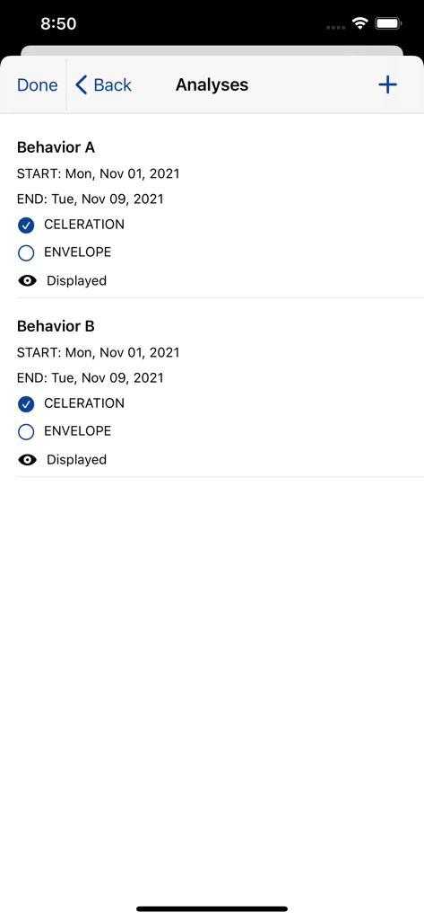 AimStar Pro - Interface for configuring behavior analyses in AimStar Pro