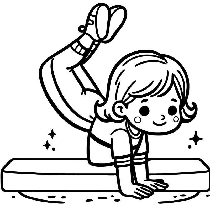 girl doing gymnastics