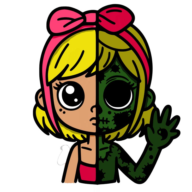 half zombie girl