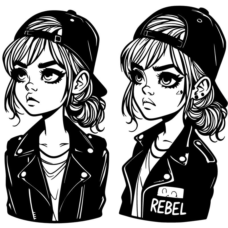 realistic girl rebel people