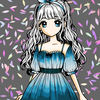 realistic girl with dress