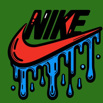 dripping nike logo