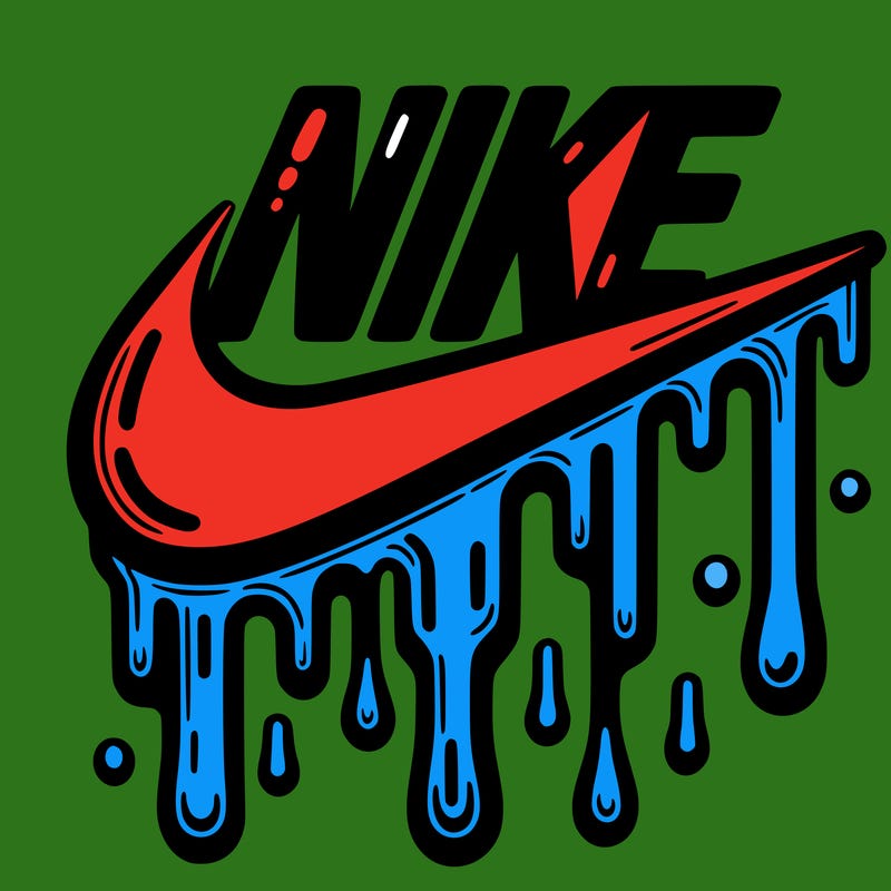 dripping nike logo