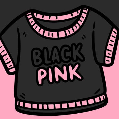 blusa com o nome black pink
