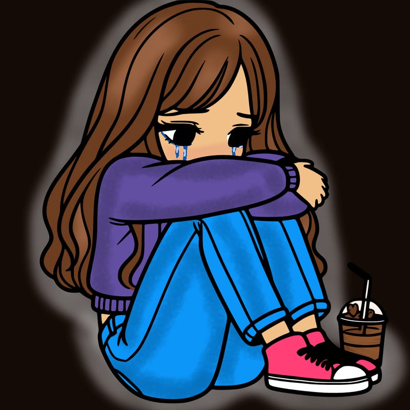 a girl  after a breakup