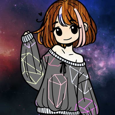 girl in baggy sweater hanging off her shoulder