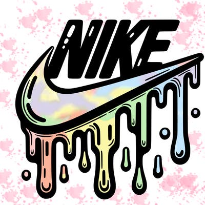 dripping nike logo