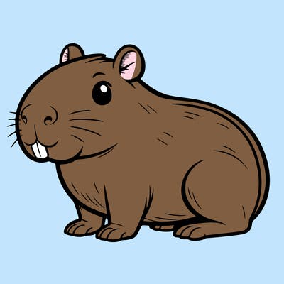 cartoon capybara