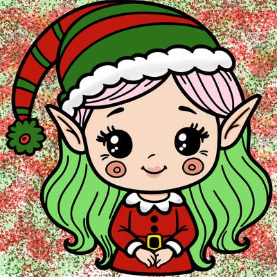 christmas elf girl