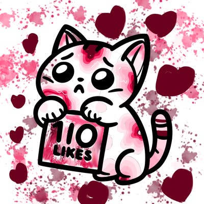 a cat begging for 10 likes