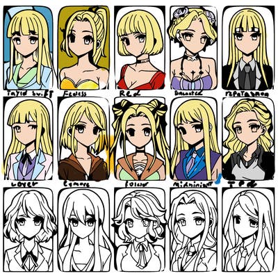 girls that look diffrent anime