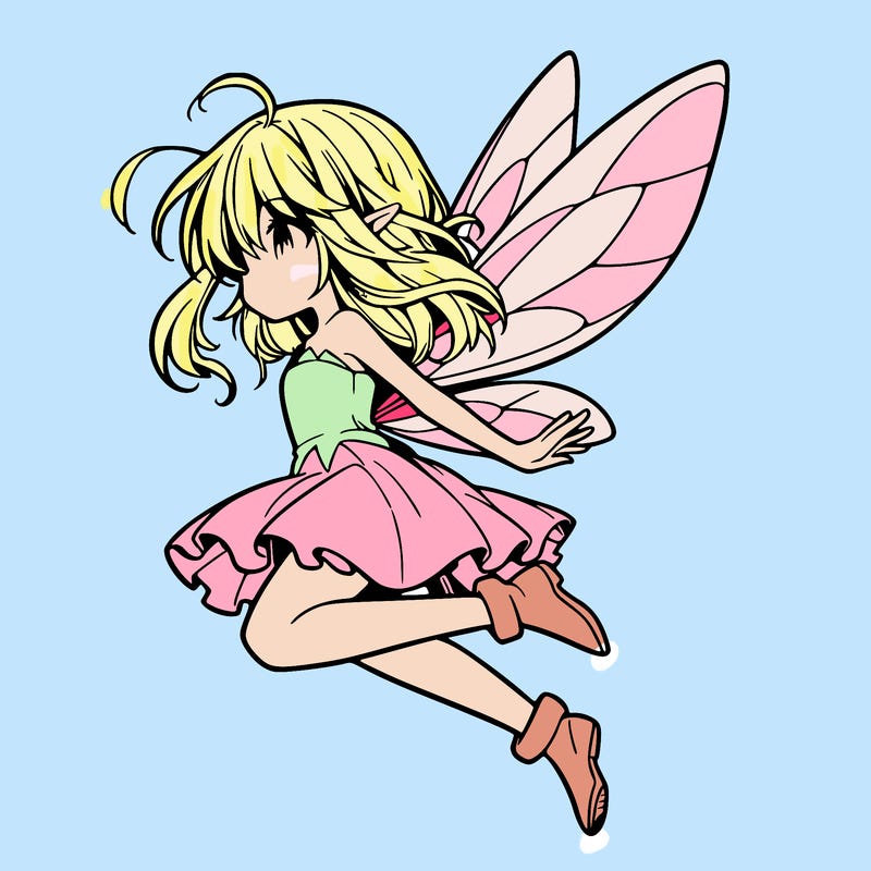 manga fairy flying