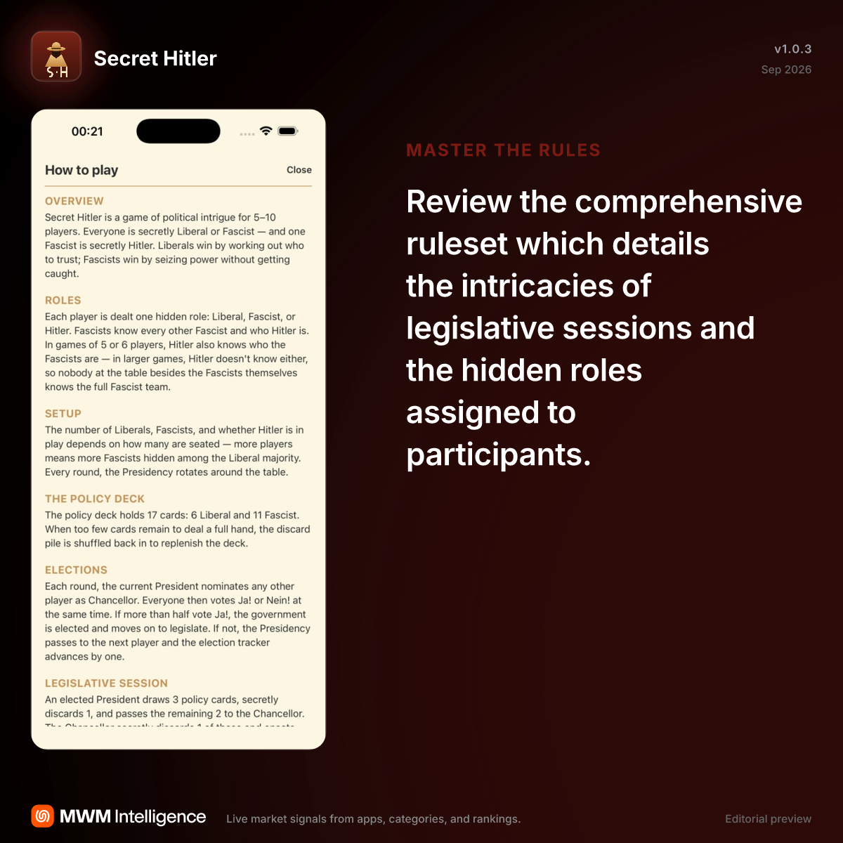 Secret Hitler - Games App | MWM