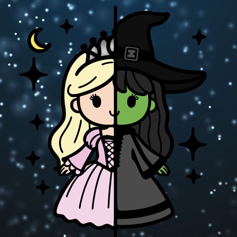split princess and witch