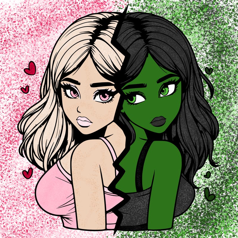 realistic girl split