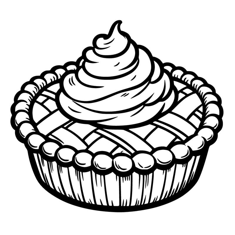 thanksgiving pie with whip cream on top