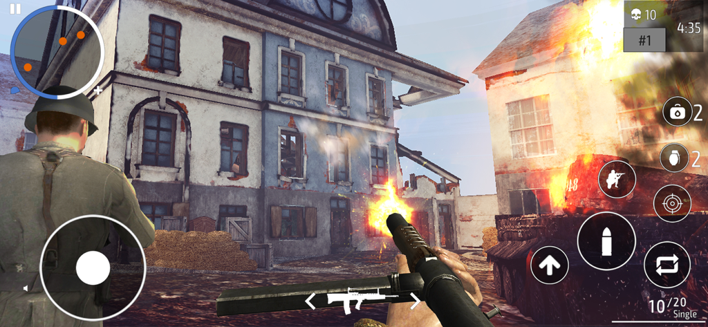 World War 2 - Shooter - First person shooter gameplay showing combat in a World War 2 historical setting
