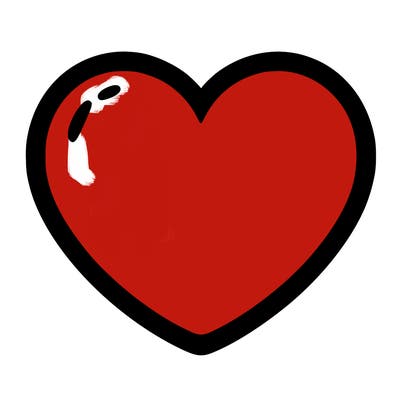 a blank heart