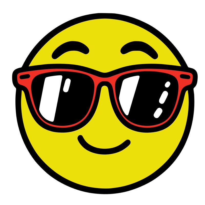 emoji with sunglasses