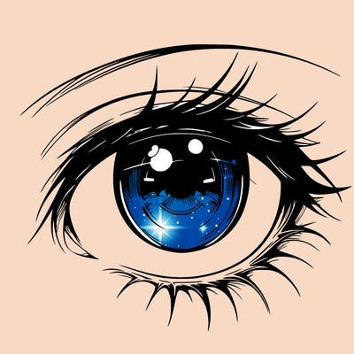 realistic anime eye fenale anime eye