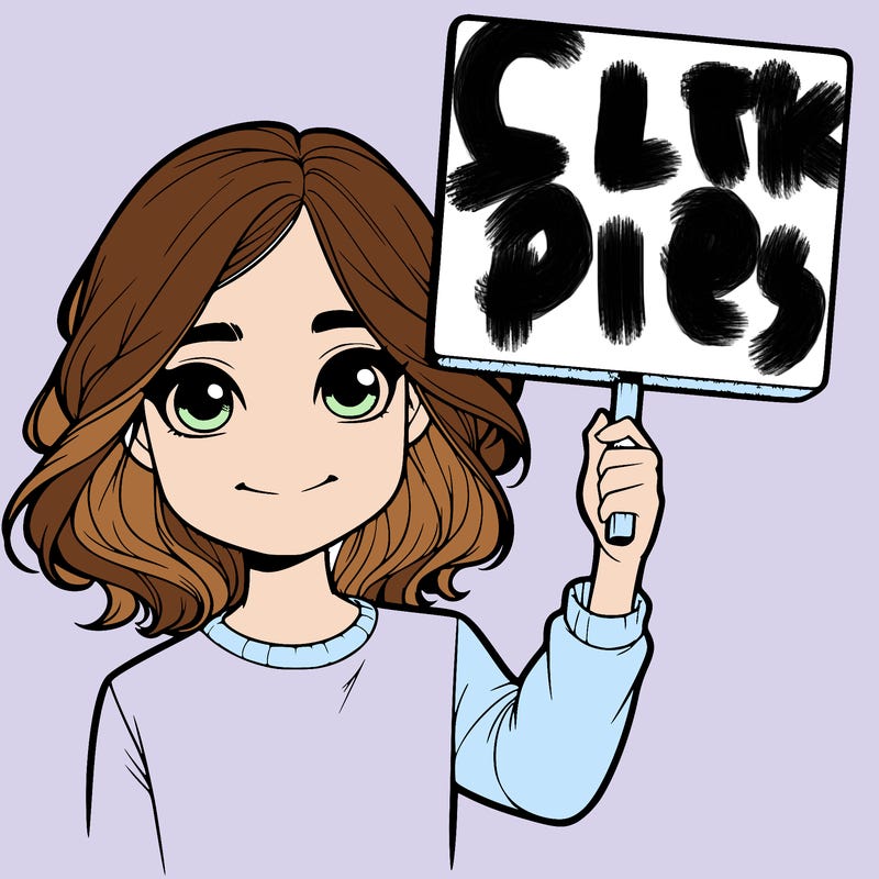 realistic girl holding up a sign