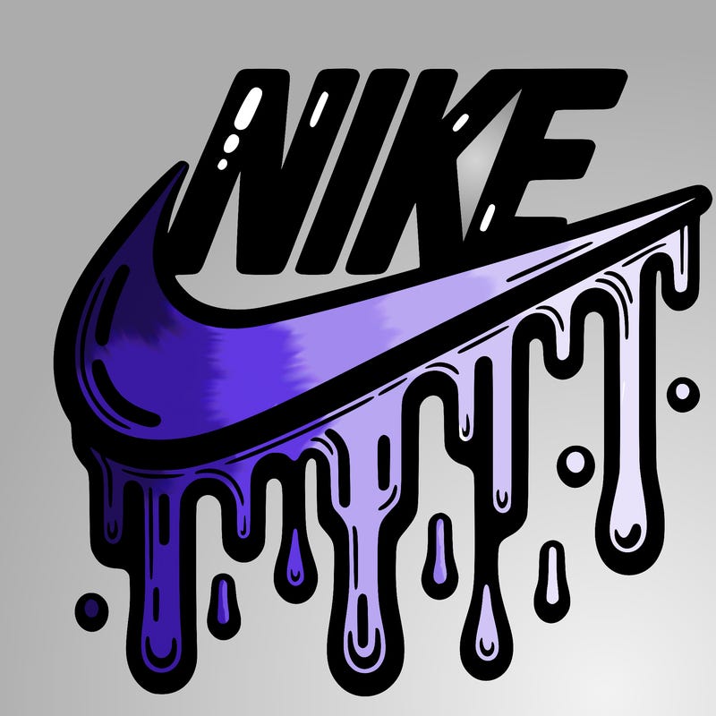 dripping nike logo
