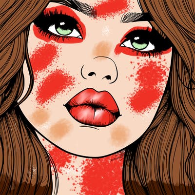 really realistic girl with lips