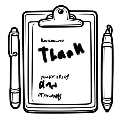 blank clip board with pen