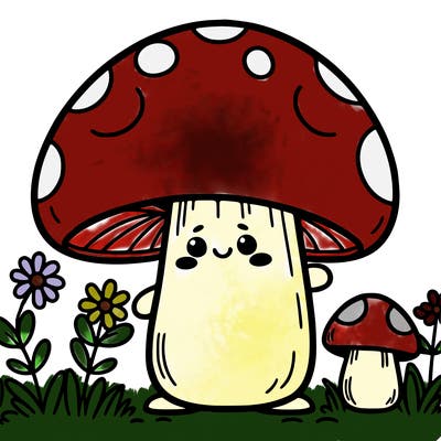 one giant easy mushroom