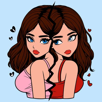 realistic girl split