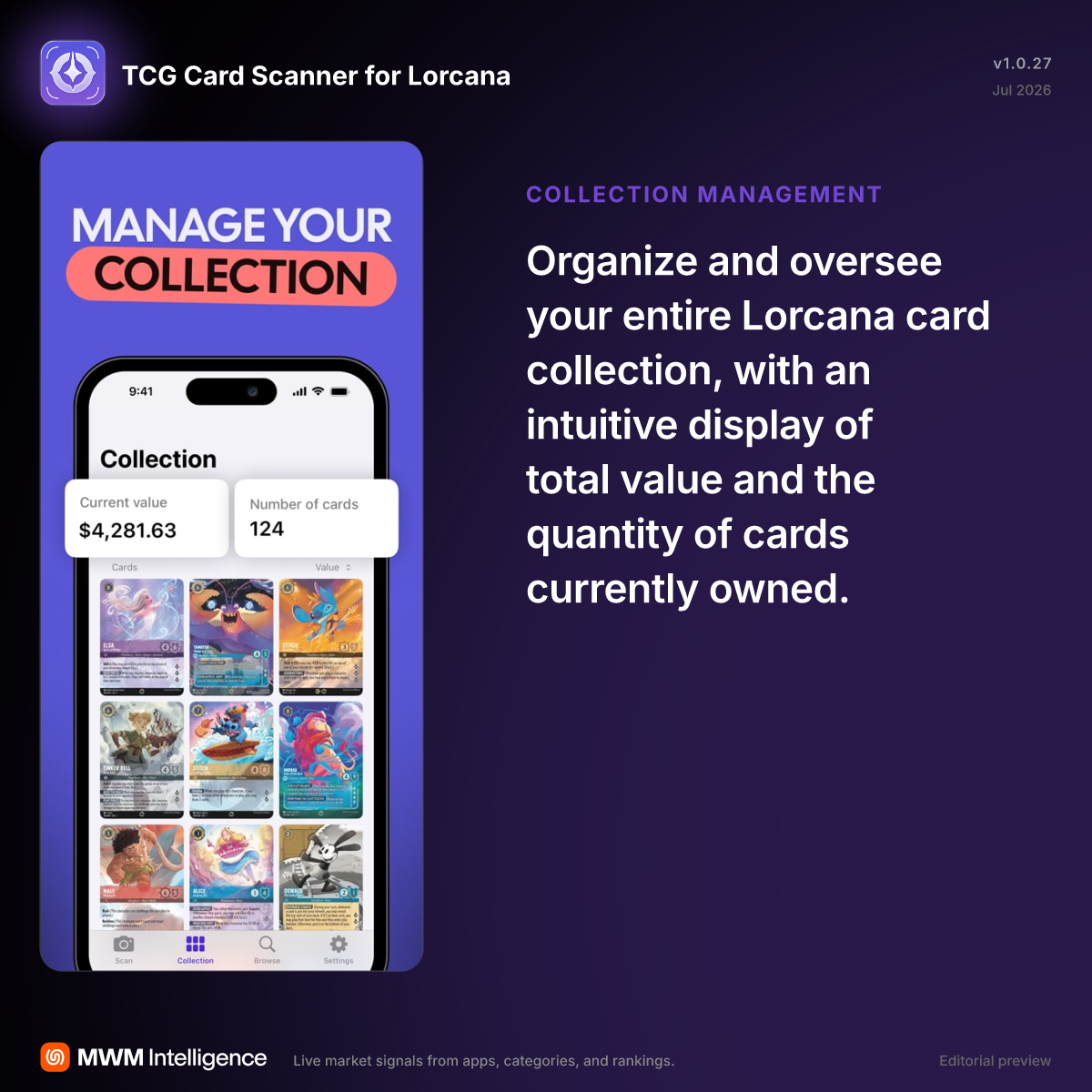 tcg card scanner for lorcana Ravensburger Disney TCG: Whispers in The Well Single-Player Deck - Amber & Emerald - Engaging Gameplay - Over 200 Original Disney Artworks (They can challenge as if they had Evasive.) What card scanning apps work