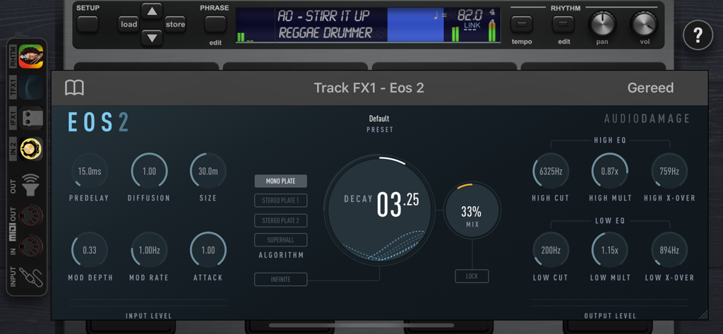 Quantiloop Pro app showing a professional AUv3 audio effect plugin interface.