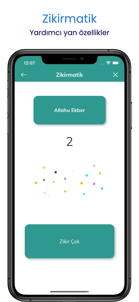 Learning Quran - Digital dhikr counter interface in the Learning Quran app