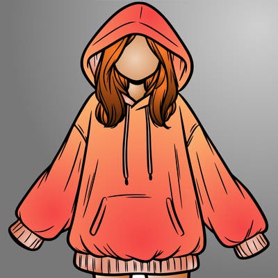 girl in oversized hoodie