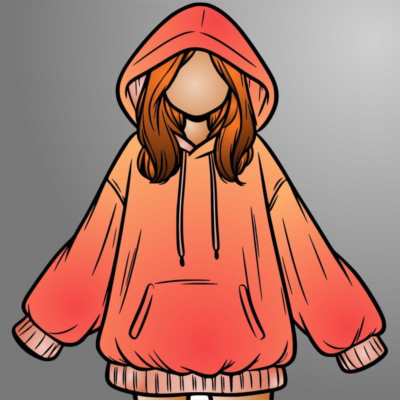 girl in oversized hoodie