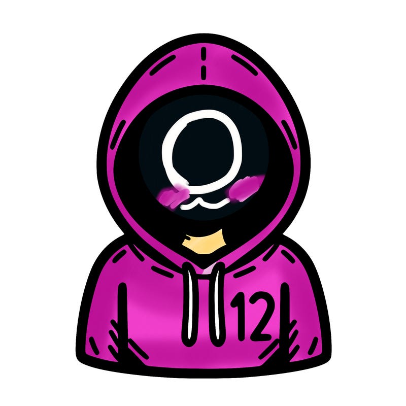 a person with non face waering a hoodie with a small 132 symbol