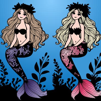 beautiful realistic mermaids
