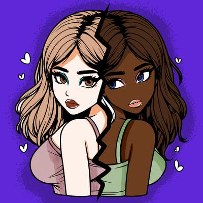 realistic girl split